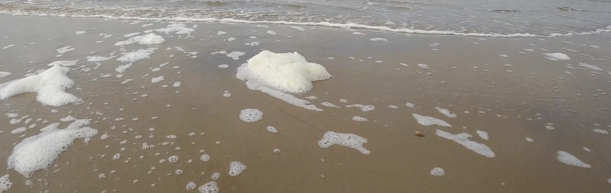 Zand met zeeschuim