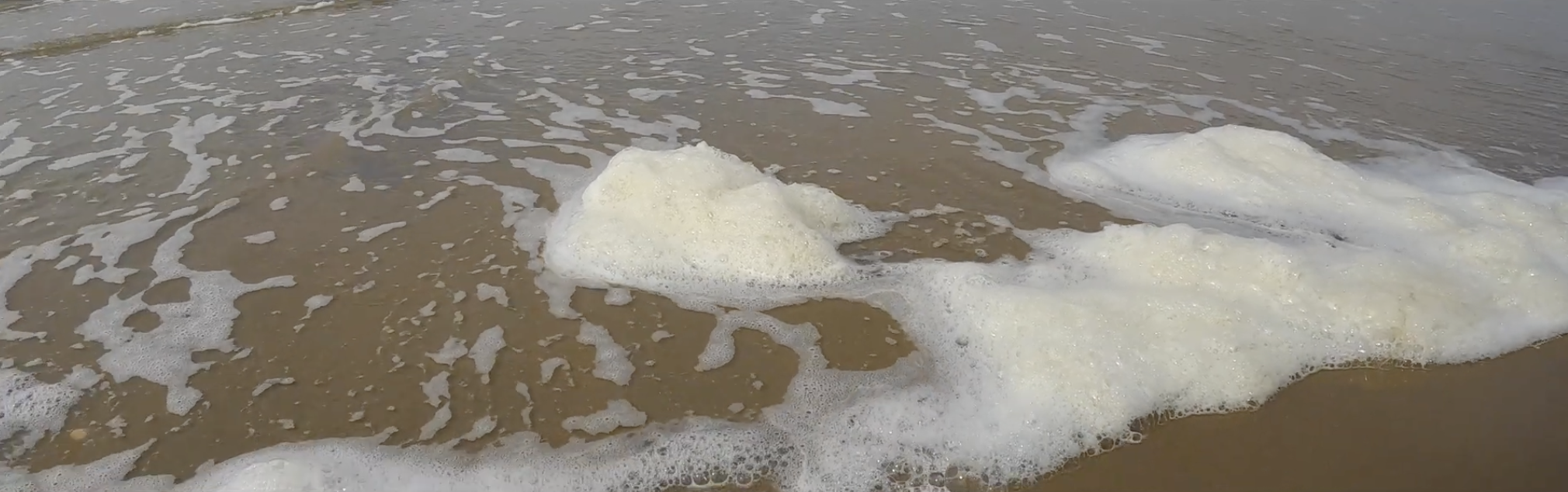 Zand met zeeschuim